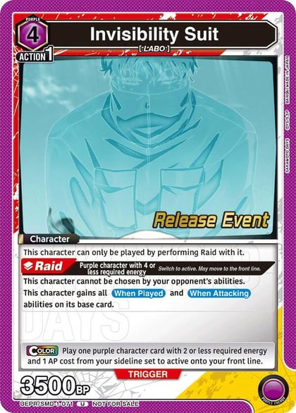 Invisibility Suit, UE19BT: SAKAMOTO DAYS Release Event Cards UE19BT/SMD-1-071