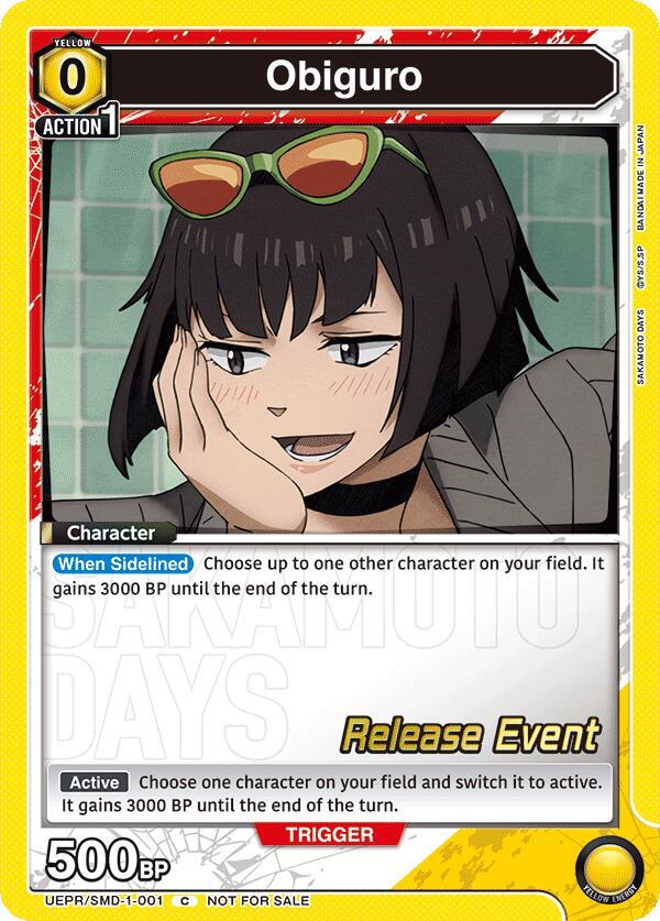 Obiguro, UE19BT: SAKAMOTO DAYS Release Event Cards UE19BT/SMD-1-001