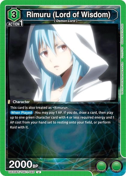Rimuru (Lord of Wisdom), UE20BT: That Time I Got Reincarnated as a Slime UE20BT/TSK-1-092