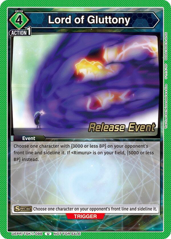 Lord of Gluttony, UE20BT: That Time I Got Reincarnated as a Slime Release Event Cards UEPR/TSK-1-098