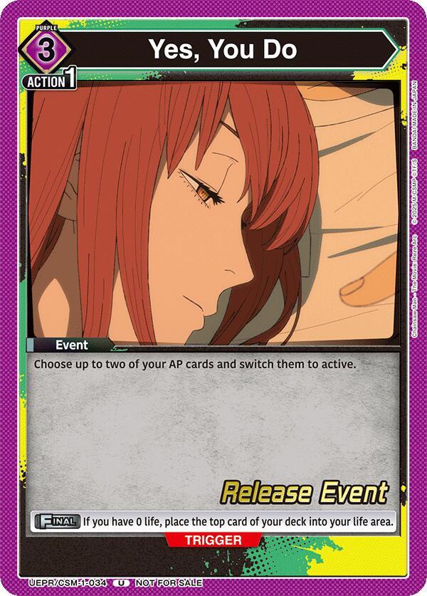 Yes, You Do, UE22BT: CHAINSAW MAN Release Event UE22BT/CSM-1-034