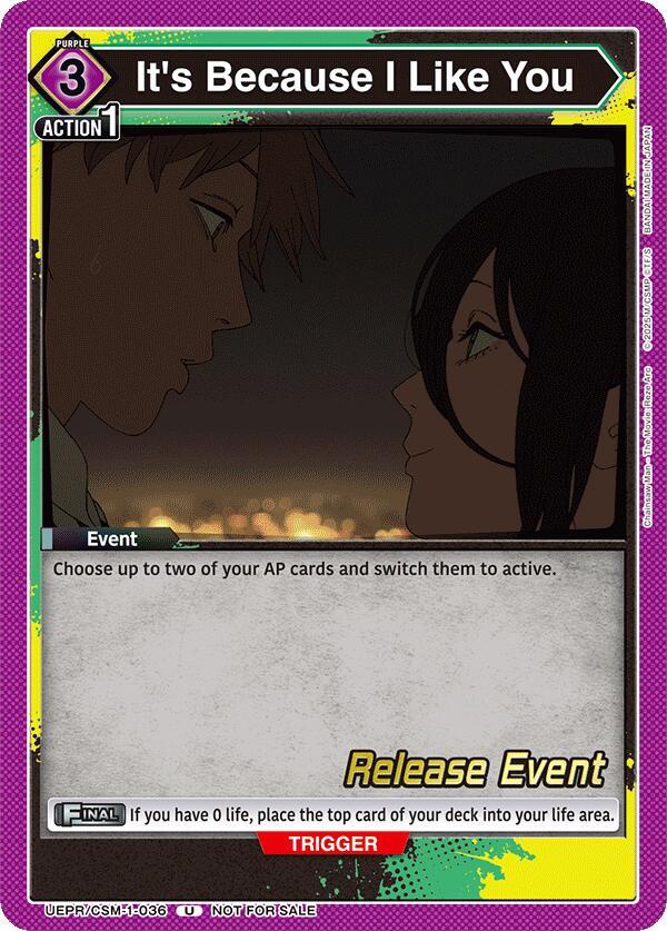 It's Because I Like You, UE22BT: CHAINSAW MAN Release Event UE22BT/CSM-1-036