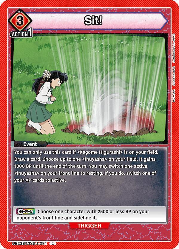 Sit!, UE23BT: Inuyasha UE23BT/IYS-1-074