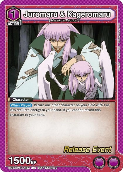 Juromaru & Kageromaru, UE23BT: Inuyasha Release Event Cards UEPR/IYS-1-020