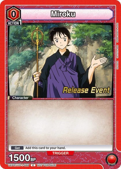 Miroku (068), UE23BT: Inuyasha Release Event Cards UEPR/IYS-1-068