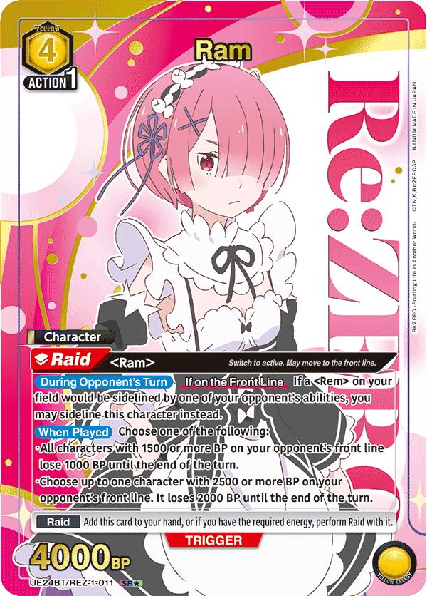 Ram (011) (Box Topper Gold Foil), UE24BT: Re:ZERO -Starting Life in Another World- UE24BT/REZ-1-011