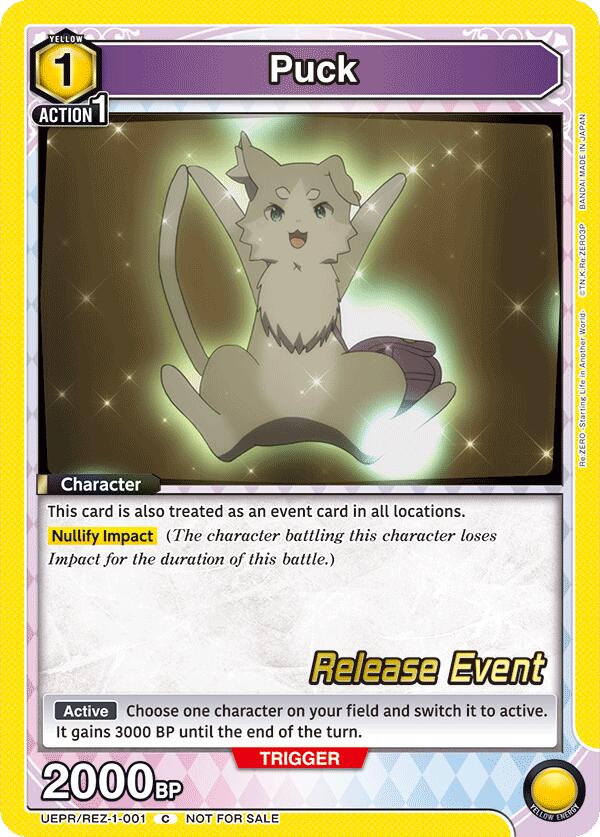 Puck (001), UE24BT: Re:ZERO -Starting Life in Another World- Release Event Cards UEPR/REZ-1-001