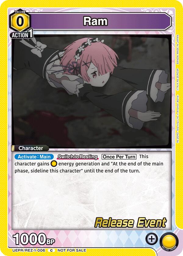 Ram (006), UE24BT: Re:ZERO -Starting Life in Another World- Release Event Cards UEPR/REZ-1-006