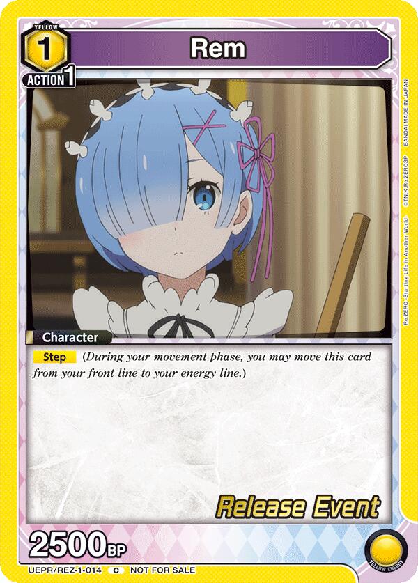 Rem (014), UE24BT: Re:ZERO -Starting Life in Another World- Release Event Cards UEPR/REZ-1-014