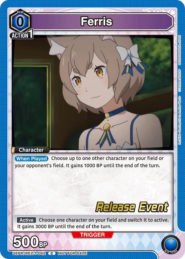 Ferris (042), UE24BT: Re:ZERO -Starting Life in Another World- Release Event Cards UEPR/REZ-1-042