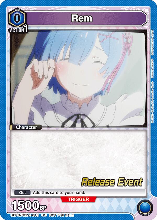 Rem (048), UE24BT: Re:ZERO -Starting Life in Another World- Release Event Cards UEPR/REZ-1-048