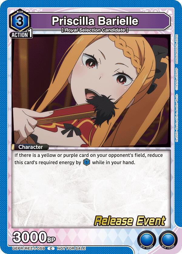 Priscilla Barielle, UE24BT: Re:ZERO -Starting Life in Another World- Release Event Cards UEPR/REZ-1-059