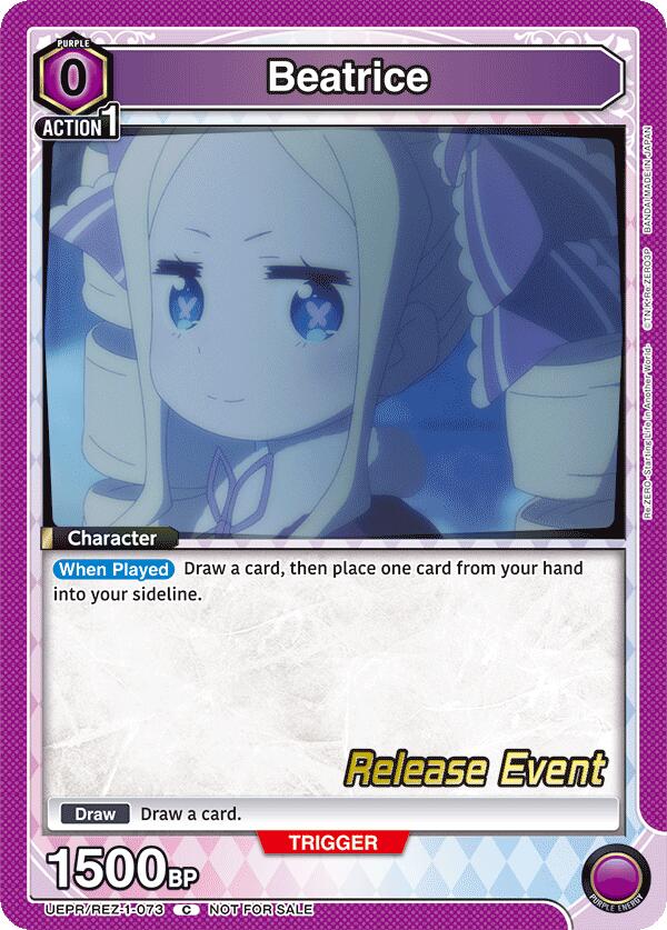 Beatrice (073), UE24BT: Re:ZERO -Starting Life in Another World- Release Event Cards UEPR/REZ-1-073