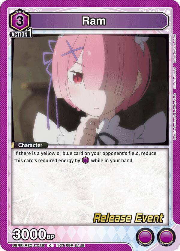 Ram (079), UE24BT: Re:ZERO -Starting Life in Another World- Release Event Cards UEPR/REZ-1-079