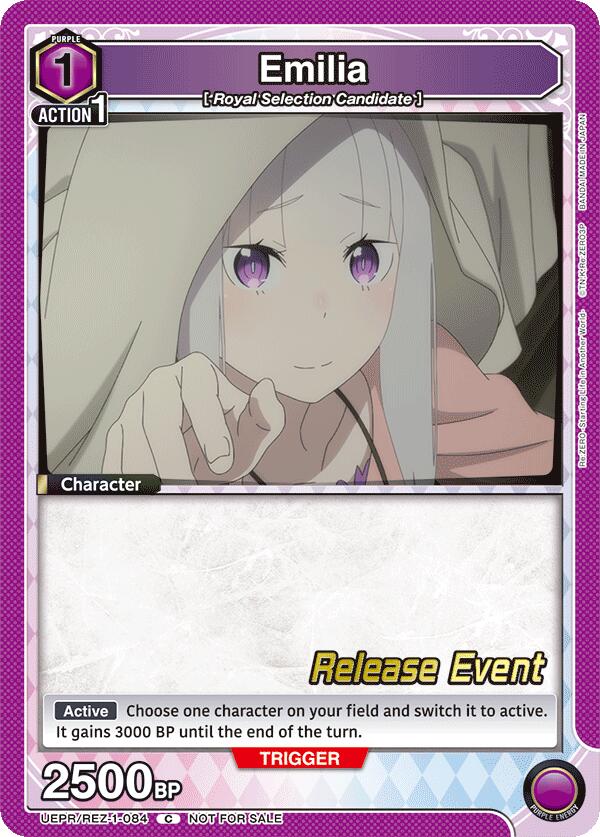 Emilia (084), UE24BT: Re:ZERO -Starting Life in Another World- Release Event Cards UEPR/REZ-1-084