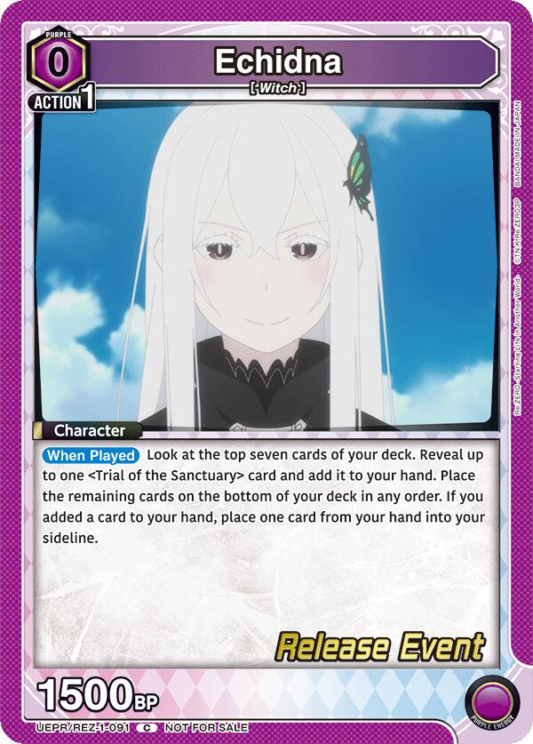 Echidna (091), UE24BT: Re:ZERO -Starting Life in Another World- Release Event Cards UEPR/REZ-1-091