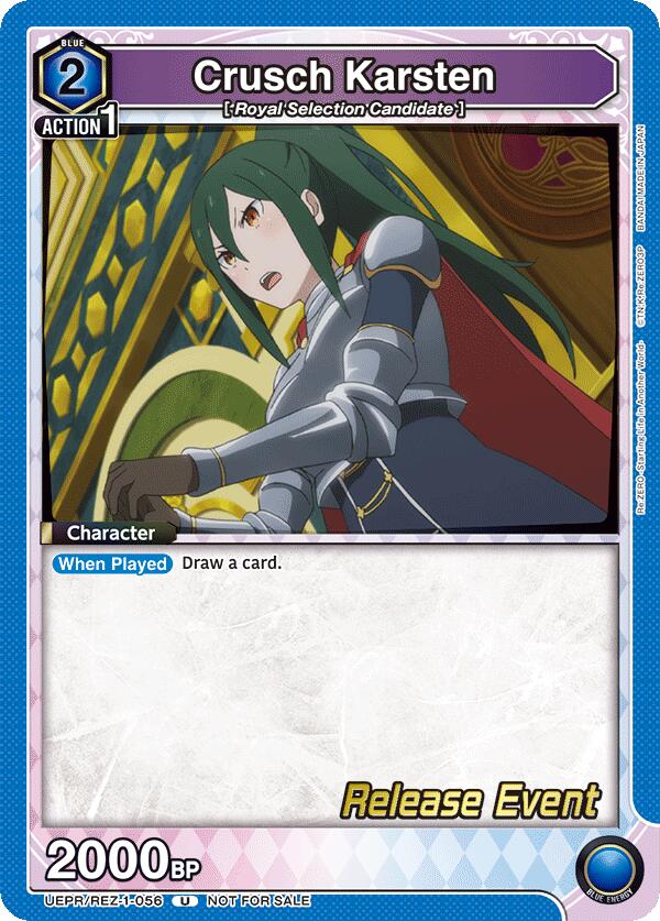 Crusch Karsten (056), UE24BT: Re:ZERO -Starting Life in Another World- Release Event Cards UEPR/REZ-1-056