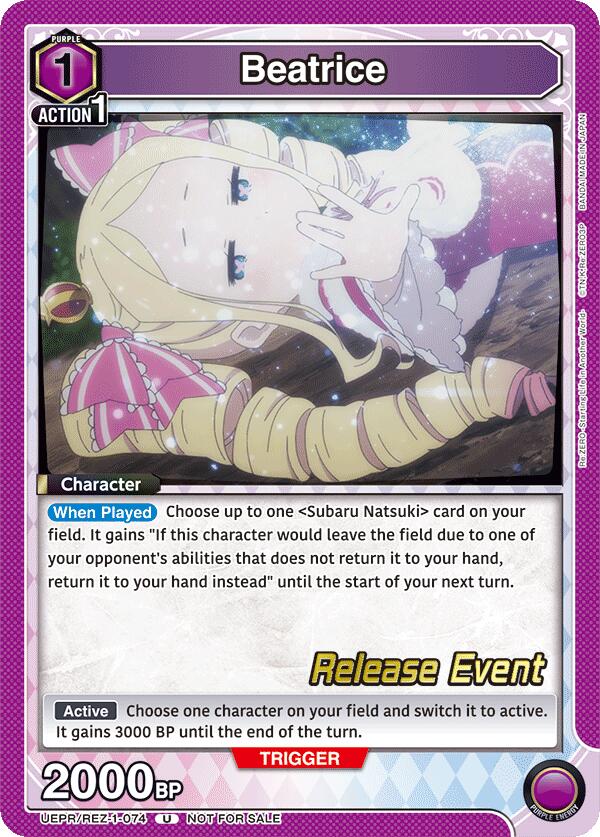 Beatrice (074), UE24BT: Re:ZERO -Starting Life in Another World- Release Event Cards UEPR/REZ-1-074