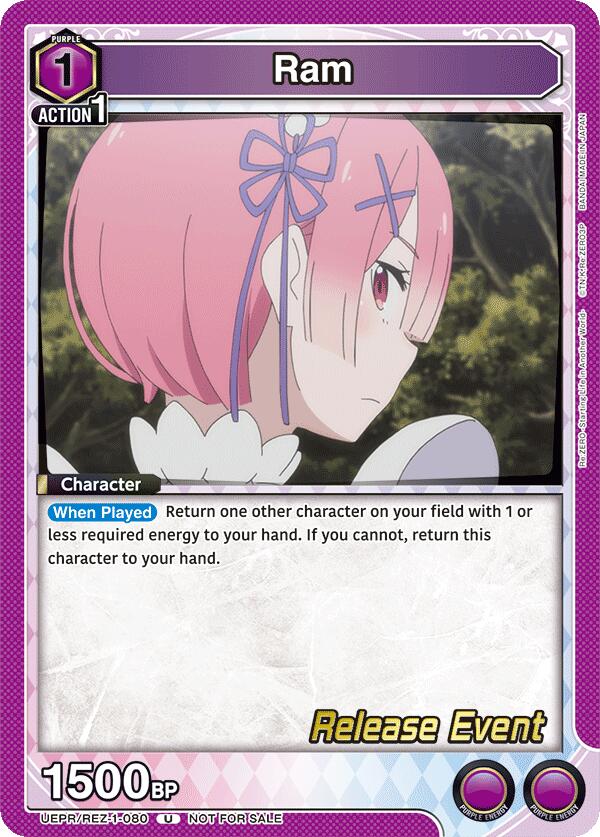 Ram (080), UE24BT: Re:ZERO -Starting Life in Another World- Release Event Cards UEPR/REZ-1-080