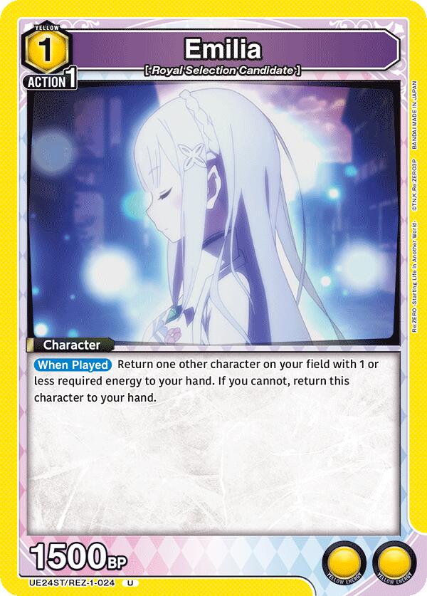 Emilia (024), UE24ST: Re:ZERO -Starting Life in Another World- Starter Deck UE24ST/REZ-1-024