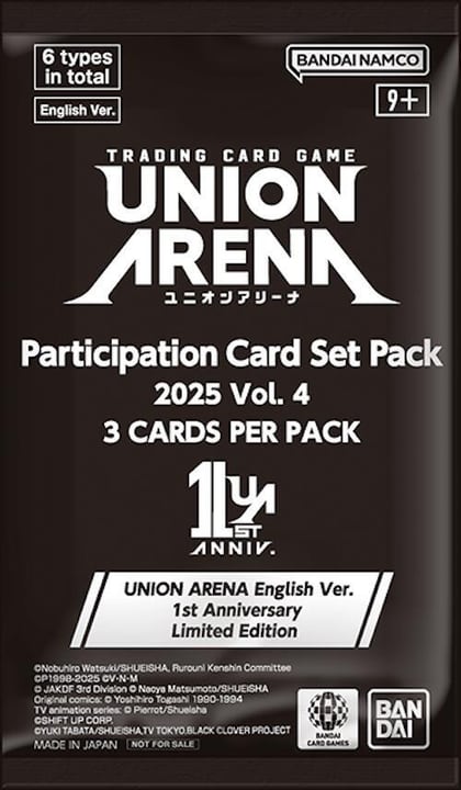 Union Arena Participation Card Set Pack 2025 Vol. 4, Union Arena Promotion Cards P659975