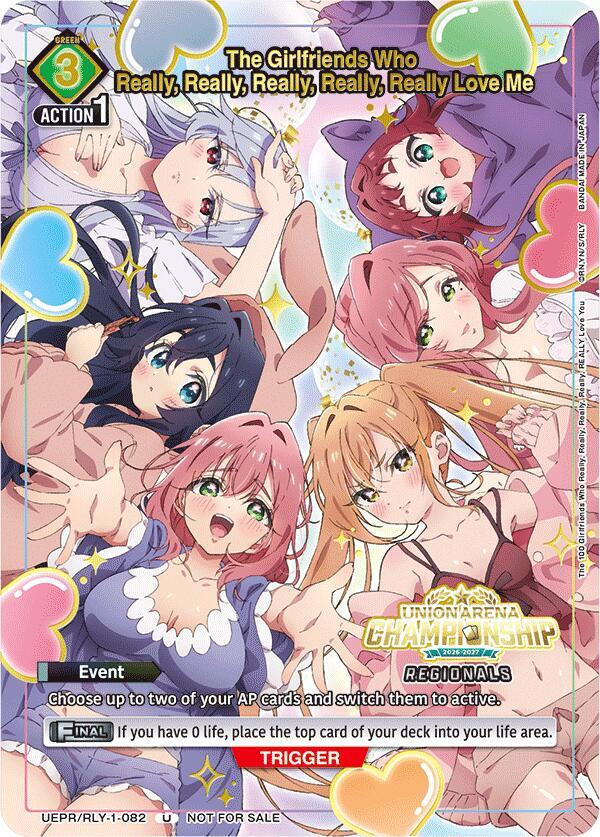 The Girlfriends Who Really, Really, Really, Really, Really Love Me (Regionals 26-27), Union Arena Promotion Cards UE21BT/RLY-1-082