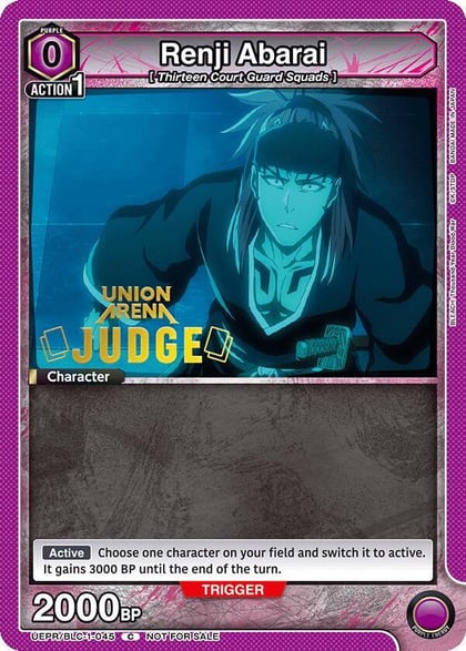Renji Abarai (045) (Judge Pack), Union Arena Promotion Cards UEPR/BLC-1-045