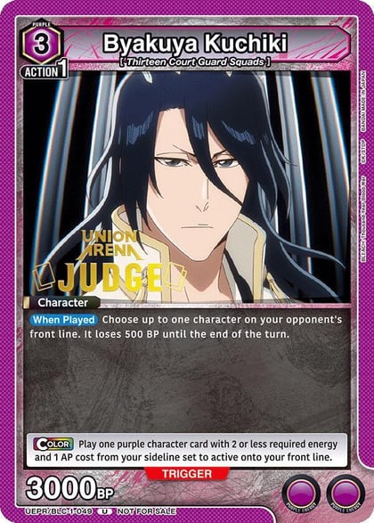 Byakuya Kuchiki (049) (Judge Pack), Union Arena Promotion Cards UEPR/BLC-1-049
