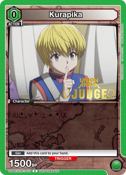 Kurapika (071) (Judge Pack), Union Arena Promotion Cards UEPR/HTR-1-071