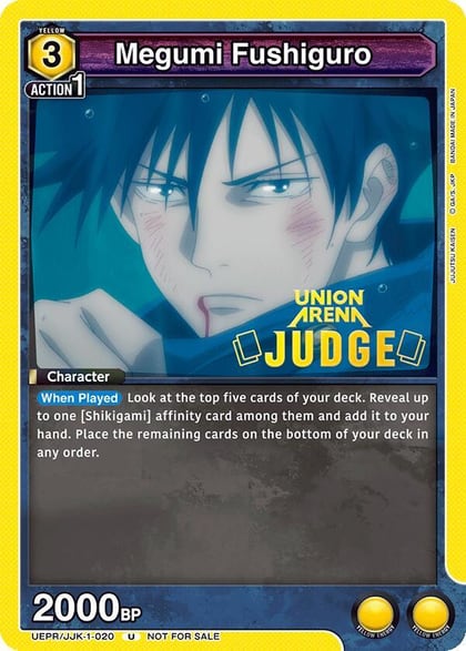 Megumi Fushiguro (020) (Judge Pack), Union Arena Promotion Cards UEPR/JJK-1-020