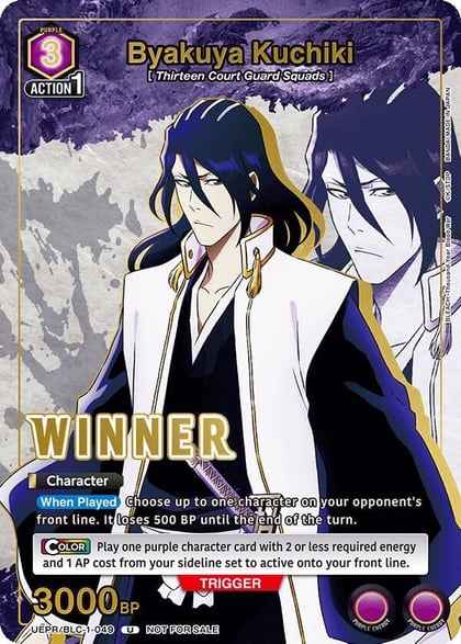 Byakuya Kuchiki (049) (Winner), Union Arena Promotion Cards UEPR/BLC-1-049