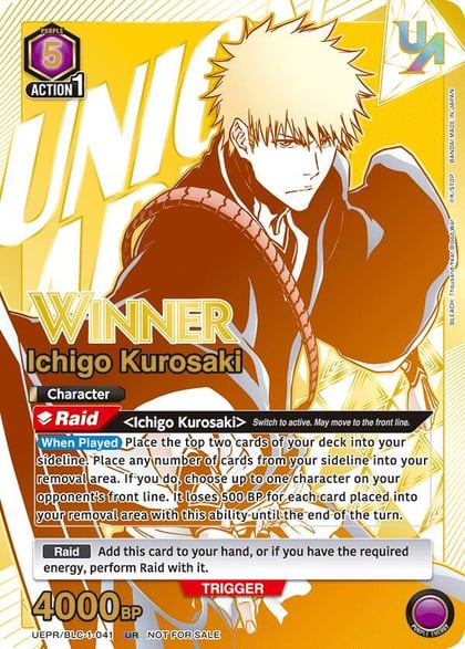 Ichigo Kurosaki (041) (Winner), Union Arena Promotion Cards UEPR/BLC-1-041