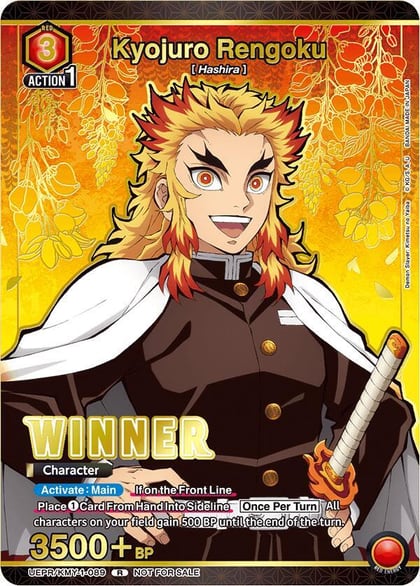 Kyojuro Rengoku (Winner), Union Arena Promotion Cards UEPR/KMY-1-089