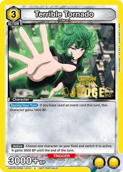Terrible Tornado (Judge Pack), Union Arena Promotion Cards UEPR/OPM-1-013
