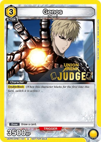 Genos (Judge Pack), Union Arena Promotion Cards UEPR/OPM-1-101