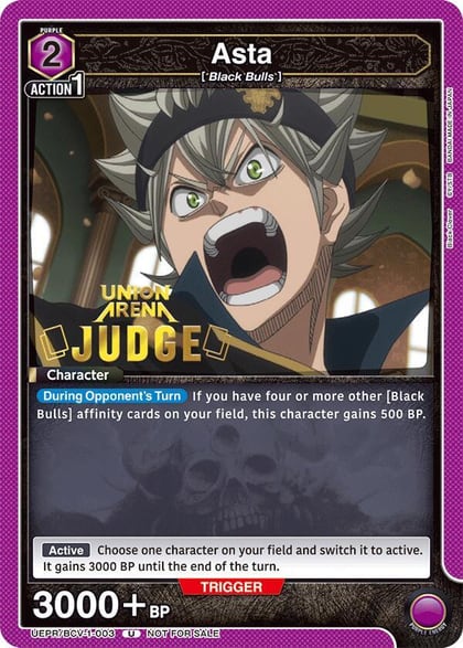 Asta (003) (Judge Pack), Union Arena Promotion Cards UEPR/BCV-1-003