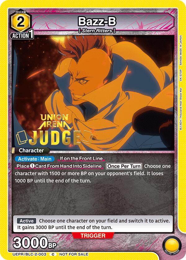 Bazz-B (Judge Pack), Union Arena Promotion Cards UEPR/BLC-2-003
