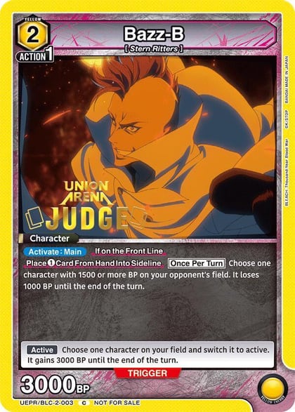 Bazz-B (Judge Pack), Union Arena Promotion Cards UEPR/BLC-2-003