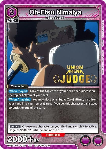 Oh-Etsu Nimaiya (Judge Pack), Union Arena Promotion Cards UEPR/BLC-2-058