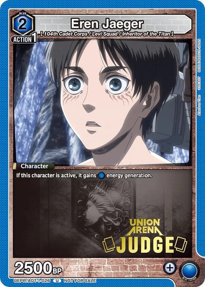 Eren Jaeger (Judge Pack), Union Arena Promotion Cards UEPR/AOT-1-026