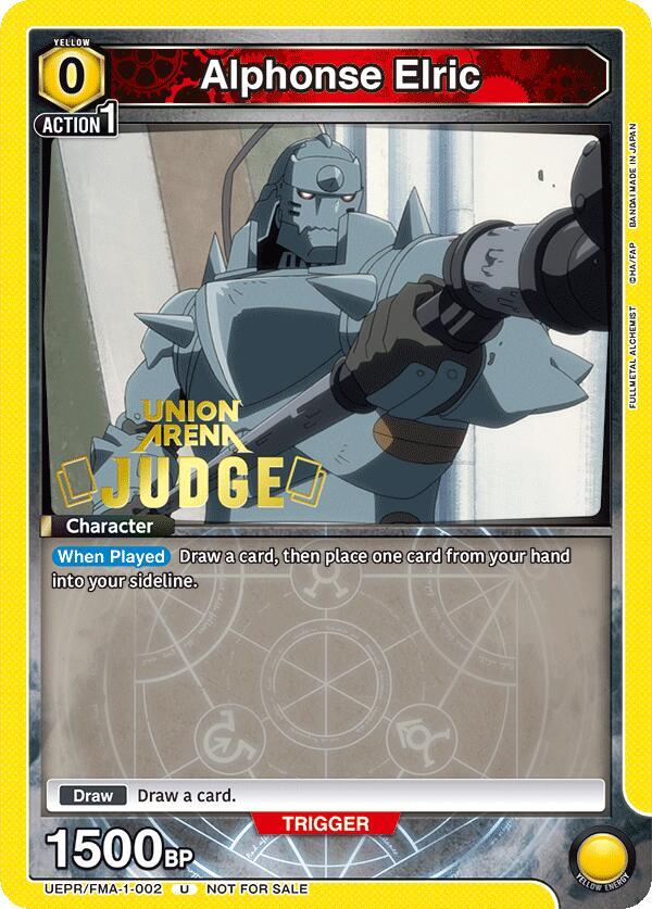 Alphonse Elric (Judge Pack), Union Arena Promotion Cards UEPR/FMA-1-002