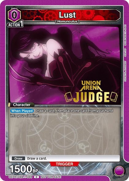 Lust (Judge Pack), Union Arena Promotion Cards UEPR/FMA-1-088