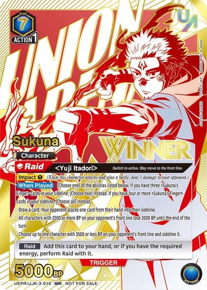 Sukuna (Winner), Union Arena Promotion Cards UEPR/JJK-3-015