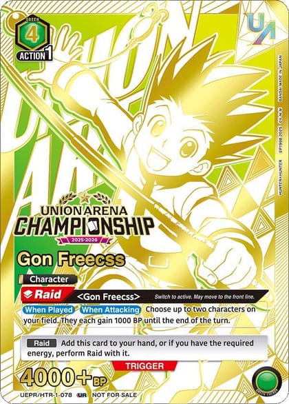 Gon Freecss (Regionals 25-26), Union Arena Promotion Cards UEPR/HTR-1-078