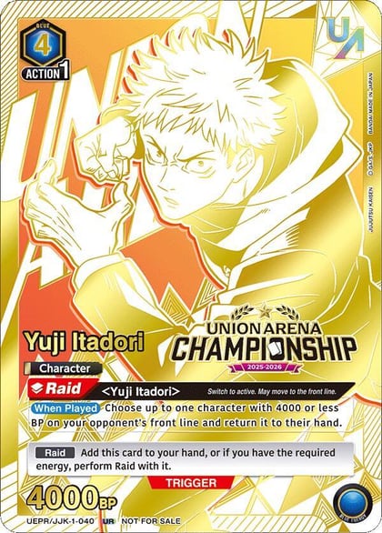 Yuji Itadori (Regionals 25-26), Union Arena Promotion Cards UEPR/JJK-1-040