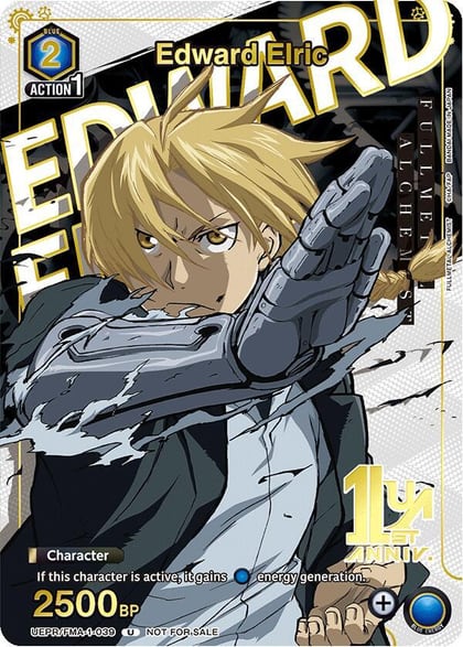 Edward Elric (039) (Gold), Union Arena Promotion Cards UEPR/FMA-1-039