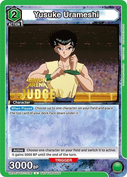 Yusuke Urameshi (036) (Judge Pack), Union Arena Promotion Cards UEPR/YYH-1-036