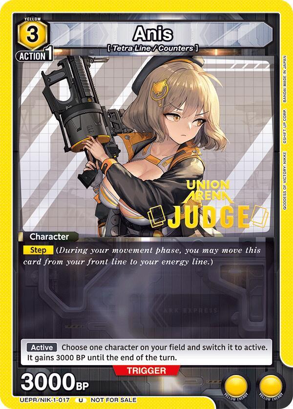 Anis (Judge Pack), Union Arena Promotion Cards UEPR/NIK-1-017