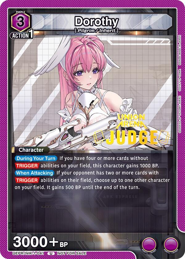 Dorothy (Judge Pack), Union Arena Promotion Cards UEPR/NIK-1-041