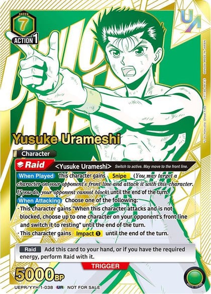 Yusuke Urameshi (038), Union Arena Promotion Cards UEPR/YYH-1-038